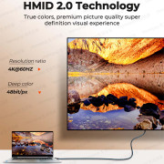 JOYROOM - HDMI 2.0 連接線 2米 (支援4K@60Hz) HDMI線 視頻線 4K高清連接線 - 黑色 (i1062)