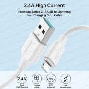 JOYROOM - 恆久系列 快速充電線 數據線 叉電線 (For iPhone iPad) USB to Lightning 1米 - 白色 (i1417WH)