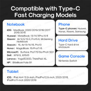 JOYROOM - 快速充電線 數據線 叉電線 閃充線 Type-C to Type-C 60W 2米 - 黑色 (i1542BK)