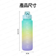 漸變色大容量便攜運動水樽 飲水樽 1000ml - (多色選擇) (i1037)