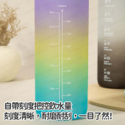 漸變色大容量便攜運動水樽 飲水樽 1000ml - (多色選擇) (i1037)