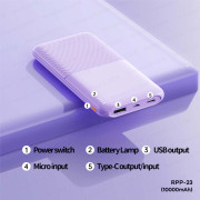 REMAX - RPP-23 10000mAh 流動電源 尿袋 充電寶 移動電源 行動電源 流動充電器 行動充電器 外置電池 便攜電池 - (多色選擇) (i1886)