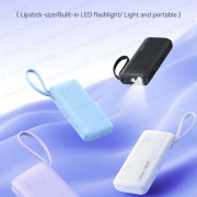 REMAX - RPP-676 Lightning 5000mAh 輕巧自帶充電線 流動電源 尿袋 充電寶 移動電源 行動電源 流動充電器 行動充電器 外置電池 便攜電池 - (多色選擇) (i1890)